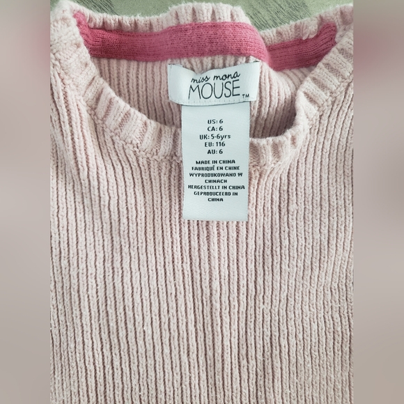 💗 Girls’ Pink Knit Sweater Dress – Size 5/6 – Poodle Design - Picture 8 of 11